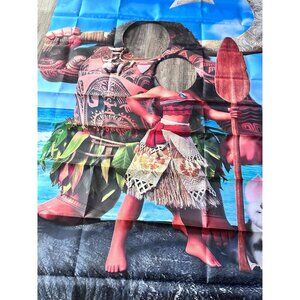 Moana party banner 57x39 inches – fun photo prop with 2 face cutouts